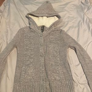 Grey warm cardigan